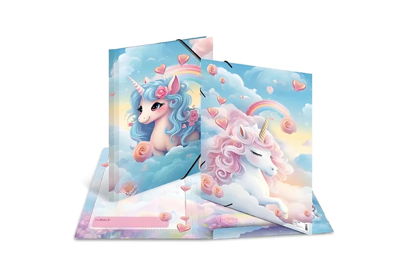 Organisationsmappe Herma Sammelmappe Eckspanner Karton A3 Happy Unicorns by Herma – product photo