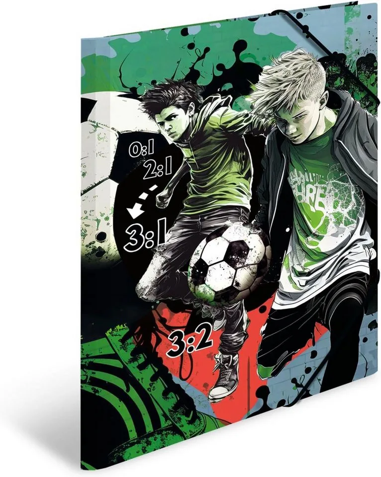 Organisationsmappe HERMA Sammelmappe Street Soccer DIN A3 Karton Gummizug by Herma – product photo
