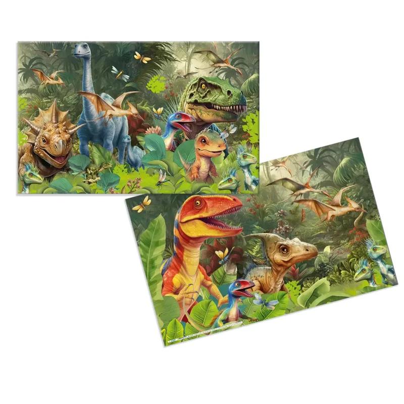 Schreibunterlage Karton Dino World 55x35 3Stk von Herma – Produktfoto