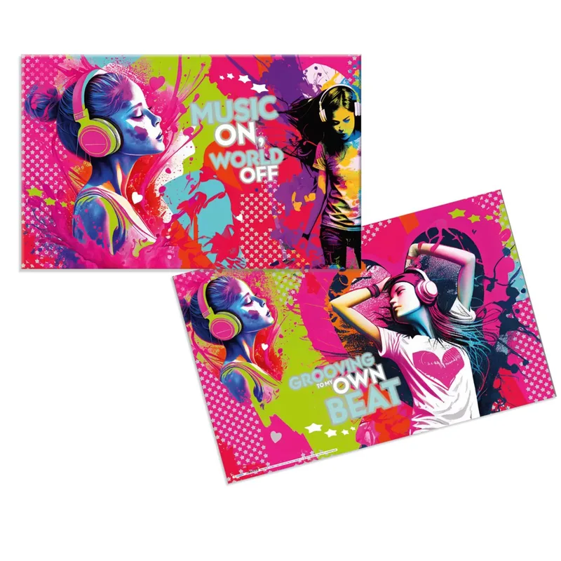 Schreibunterlage Kartonmusic Girl 55x35 3Stk von Herma – Produktfoto