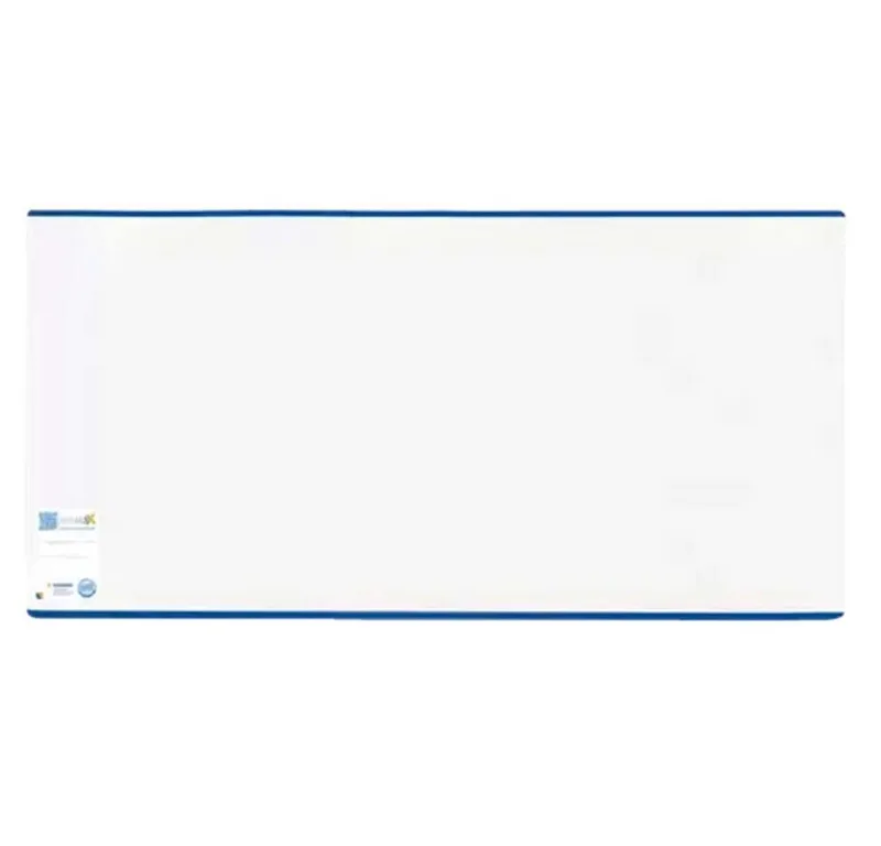 Schulheft Buchschoner transparent mit blauem Rand 267 x 540 mm, Verschweißter Kantenschutz by Herma – product photo