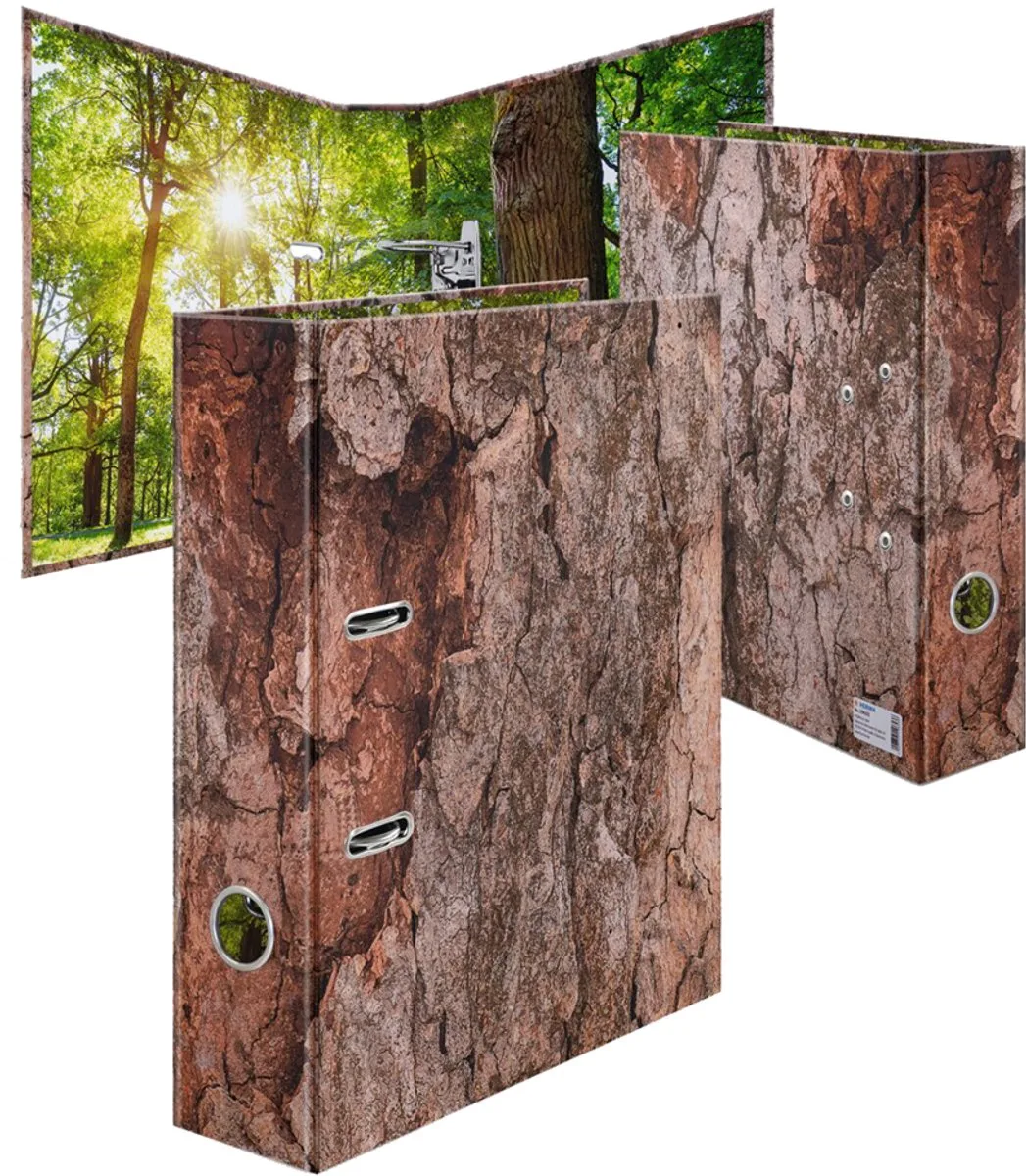 Thema-ordner A4 Wood från Herma i Brun – produktbild