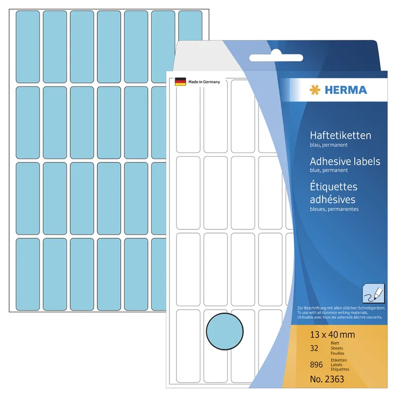 Vielzweck-Etiketten, 13 x 40 mm, gelb, Großpackung by Herma – product photo