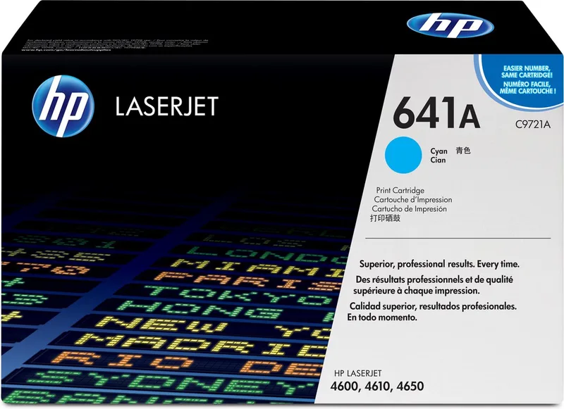 C9721A - 641A - Toner från HP i Cyaan – produktbild