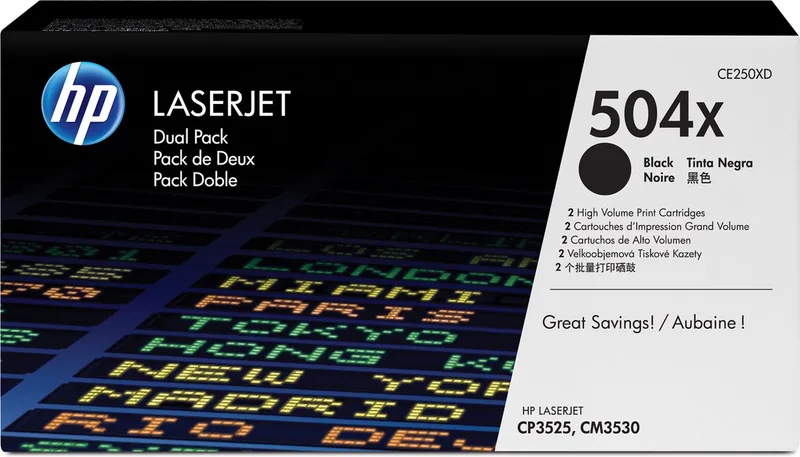 CE250XD - 504XD - Toner de HP en Noir – photo produit