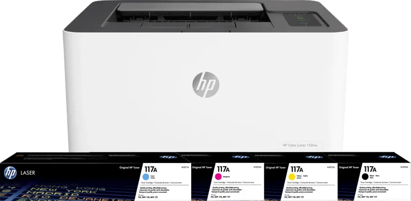 Color Laser MFP 150nw + 1 extra set toners by HP – product photo