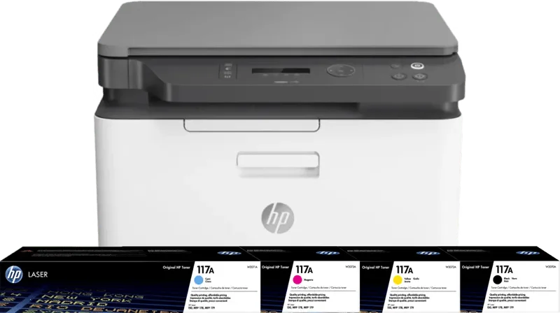 Color Laser MFP 178nw + 1 extra set toners by HP – product photo