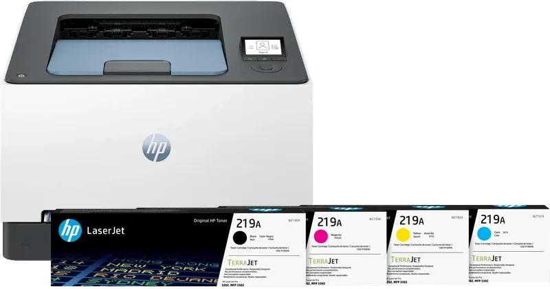 Color LaserJet 3202dw + 1 set extra toners de HP – photo produit