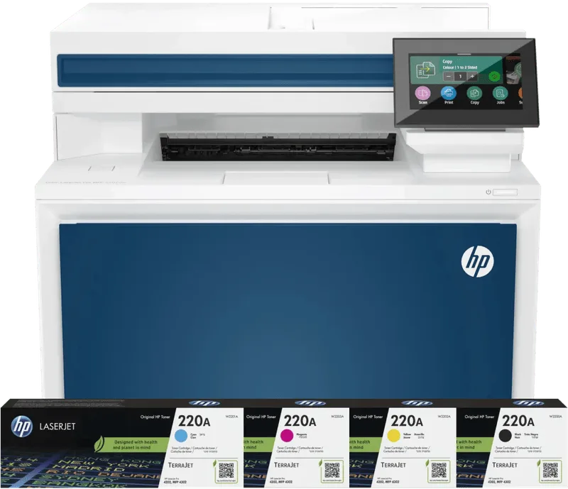 Color LaserJet Pro MFP 4302dw + 1 extra set toners van HP – productfoto