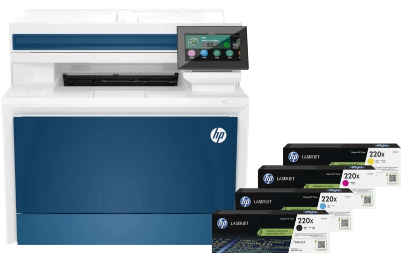 Color LaserJet Pro MFP 4302fdw + 1 set extra XL toners by HP – product photo
