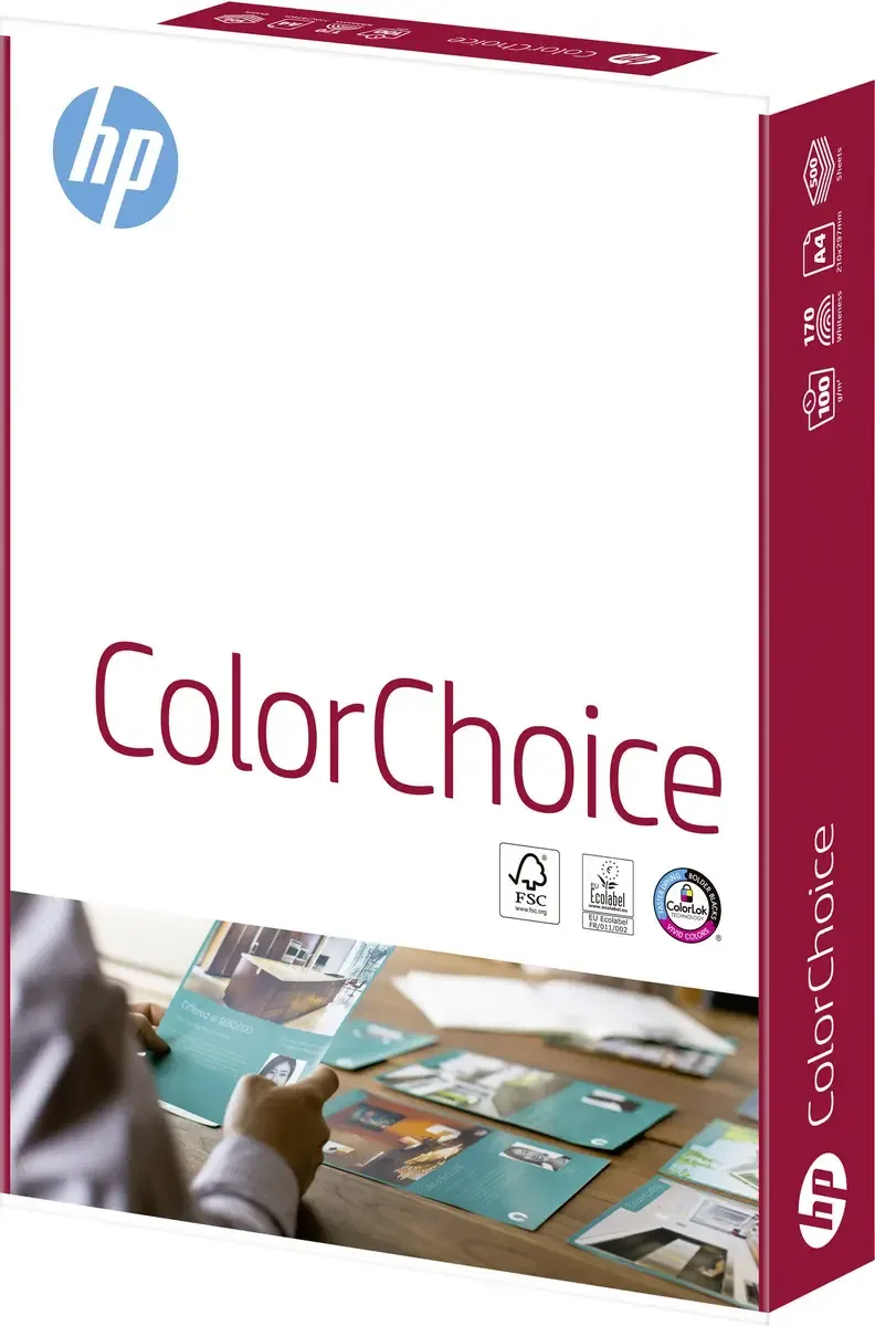 Colour Choice CHP751 Laser Druckerpapier DIN A4 100 g/m² 500 Blatt Weiß van HP – productfoto