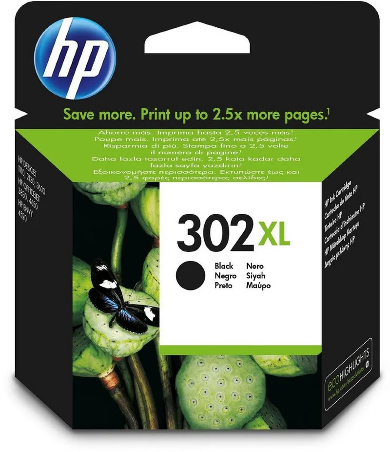 Druckerpatrone Original HP 302XL (F6U68AE) Black Tintenpatrone von HP – Produktfoto