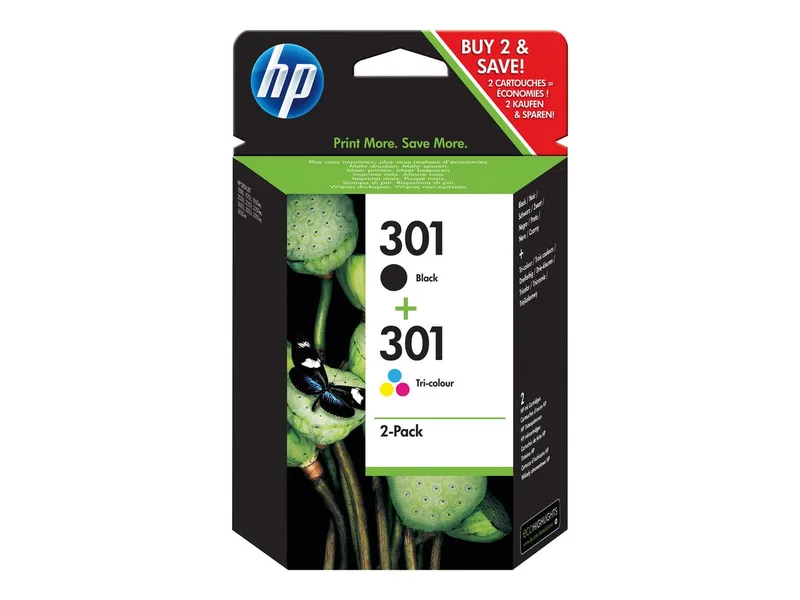 Druckerpatronen Original HP 301 (N9J72AE) Multipack 2er Set Tintenpatrone de HP – photo produit