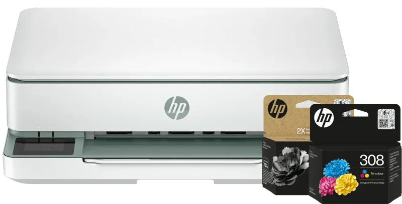 ENVY 6130e + 1 extra zwarte XL + 1 kleuren cartridge van HP – productfoto