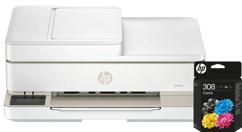 ENVY 6520e + 1 set extra cartridges van HP – productfoto