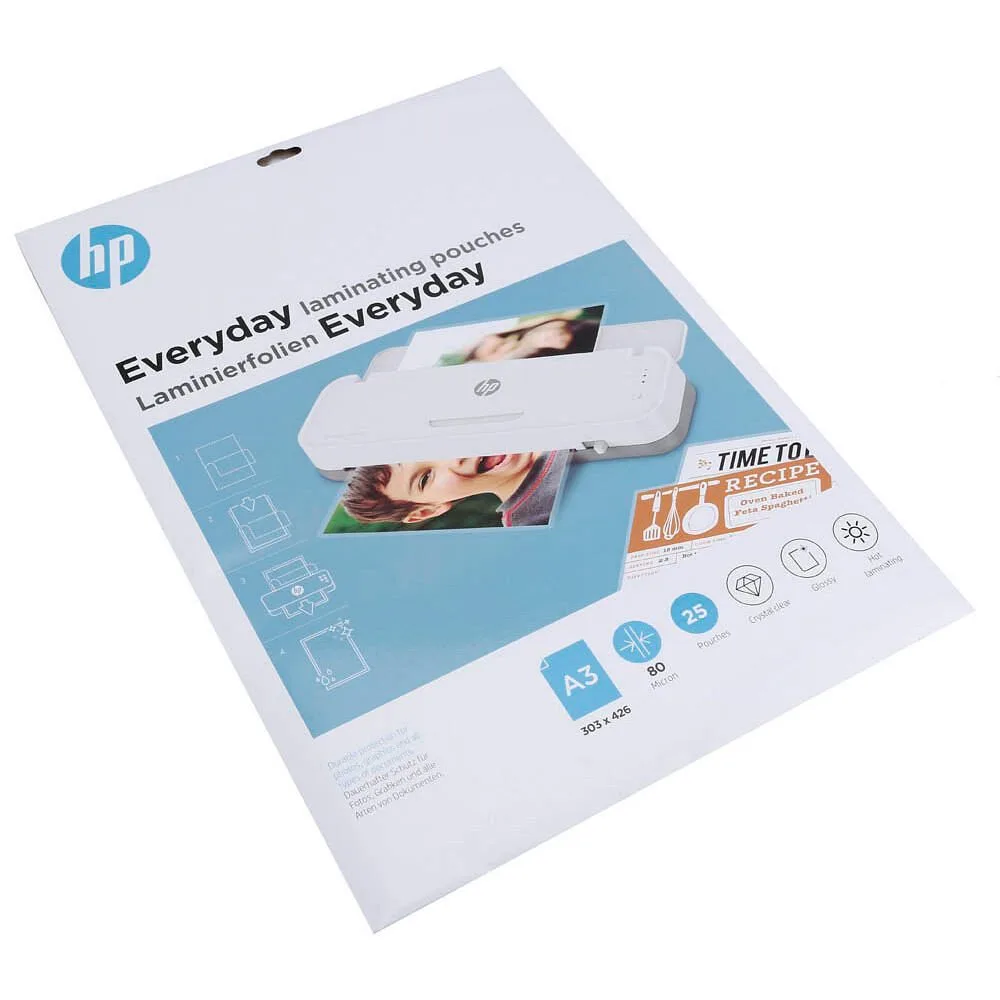 Everyday Laminierfolien glänzend für A3 80 micron - 25 Stück van HP – productfoto