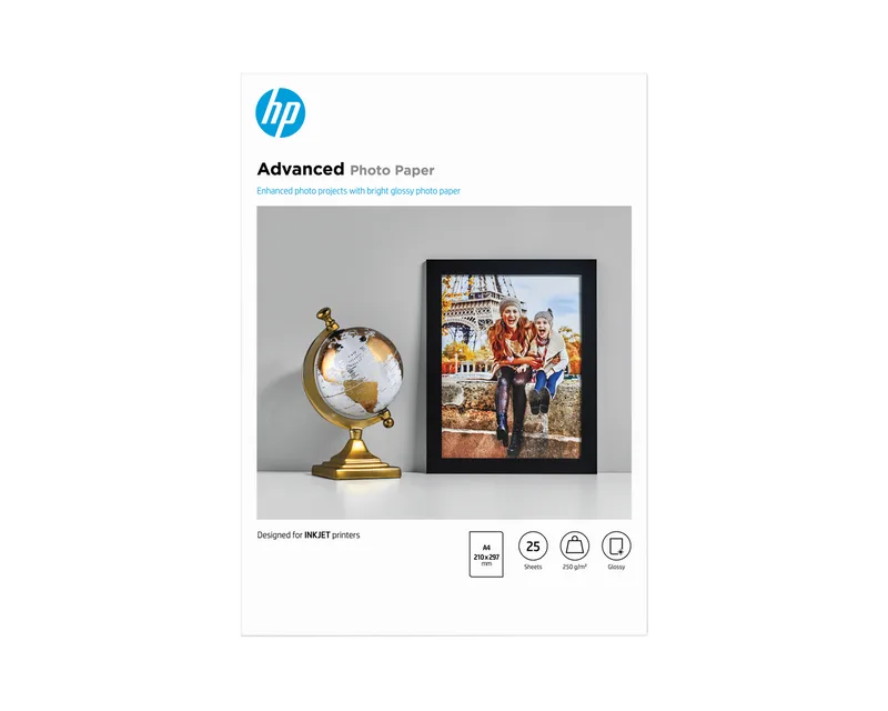 Fotopapier HP Advanced Glossy A4 25 Stück Q5456A by HP – product photo
