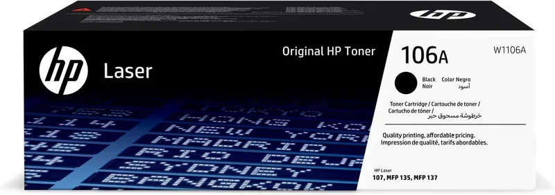 HP 106A - Tonercartridge - Origineel - Standaard Capaciteit by HP in Black – product photo
