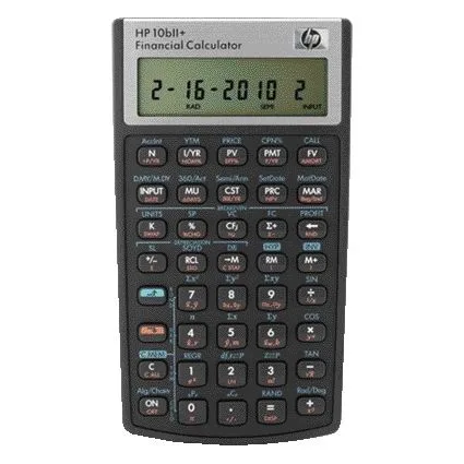 HP 10bII calculator Pocket Financiële rekenmachine Zwart, Wit von HP – Produktfoto