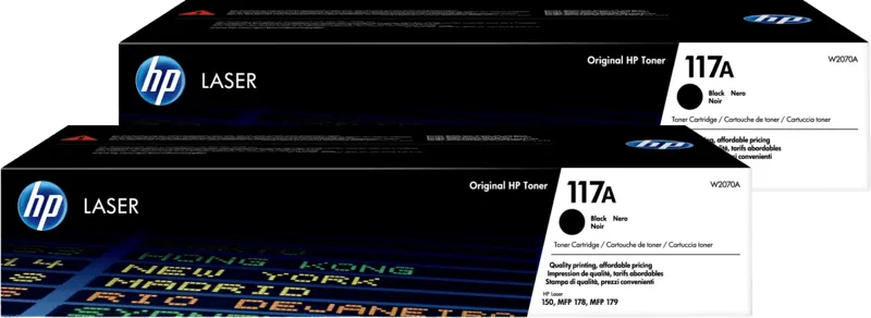 HP 117A Toner Zwart Duo pack fra HP – produktbillede