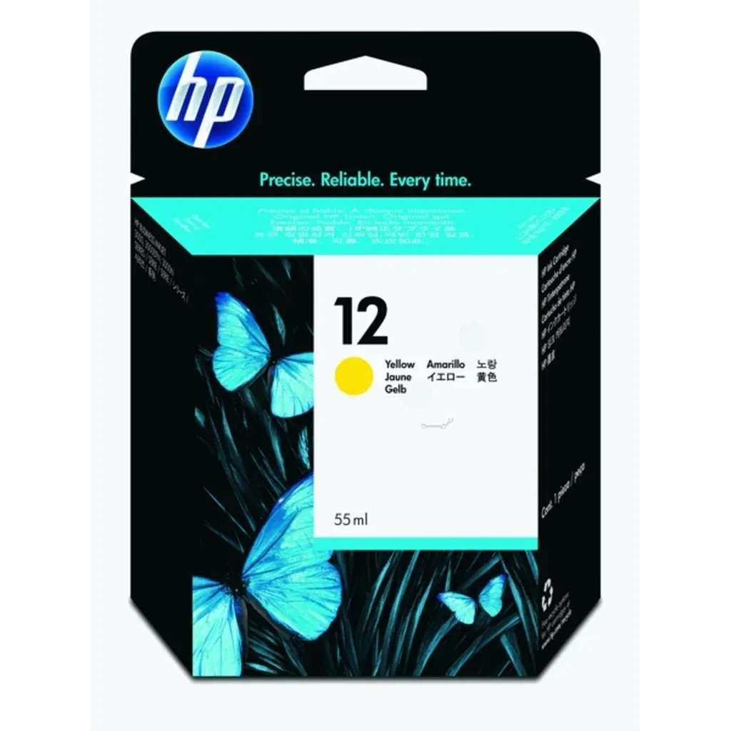 HP 12 Blækpatron gul, 55 ml van HP – productfoto