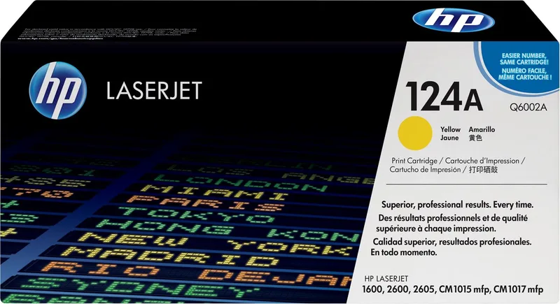 HP 124A - Tonercartridge - Origineel - Standaard Capaciteit de HP en Jaune – photo produit