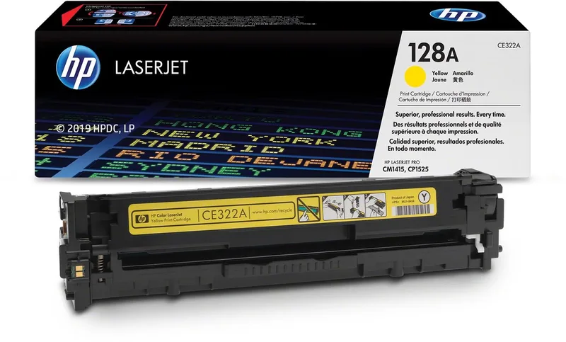 HP 128A Tonercartridge fra HP i Gul – produktbillede
