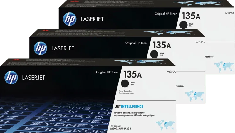 HP 135A LaserJet Toner Zwart (3 stuks) by HP – product photo
