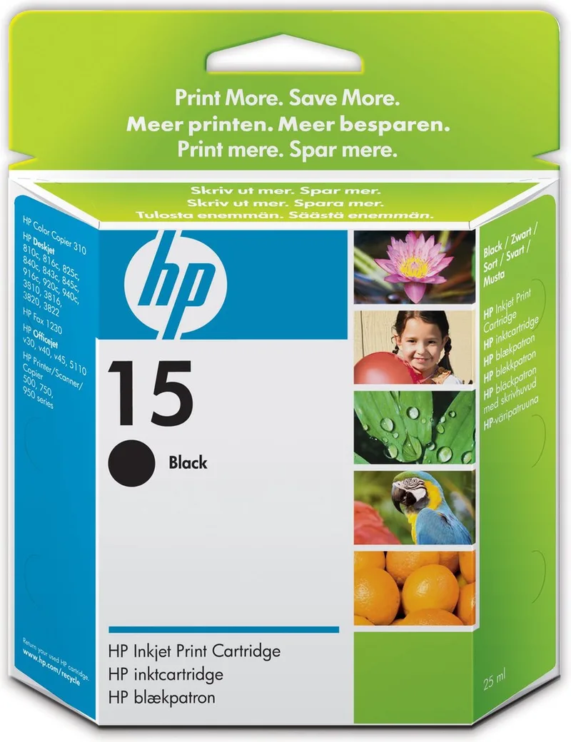 HP 15 - Inktcartridge / 25 ml (C6615DE) by HP in Black – product photo