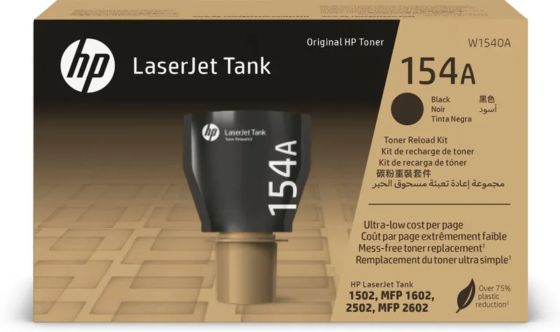 HP 154A Blk LaserJet Tank Toner Rld Kit tonercartridge 1 stuk(s) Origineel fra HP i Sort – produktbillede
