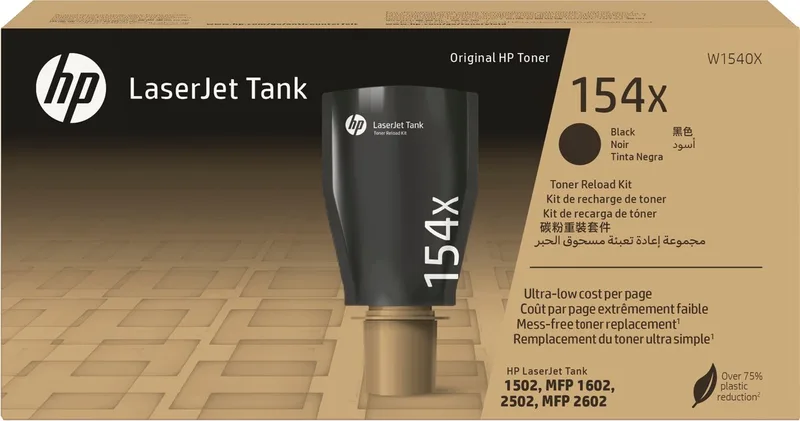 HP 154X Blk LaserJet Tank Toner Rld Kit tonercartridge 1 stuk(s) Origineel de HP en Noir – photo produit