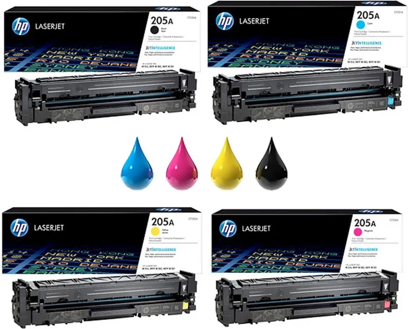 HP 205A - Tonercartridges - Origineel - Standaard Capaciteit - Zwart/Cyaan/Magenta/Geel by HP in Black – product photo