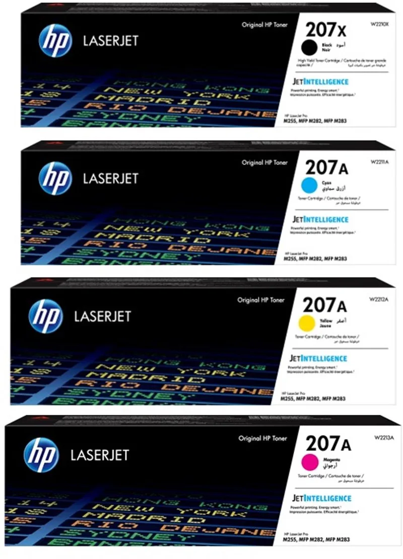 HP 207X & HP 207A - Originele LaserJet Tonercartridges - High Capacity - Black/Cyaan/Magenta/Geel - 4 Pack von HP in Kleur – Produktfoto