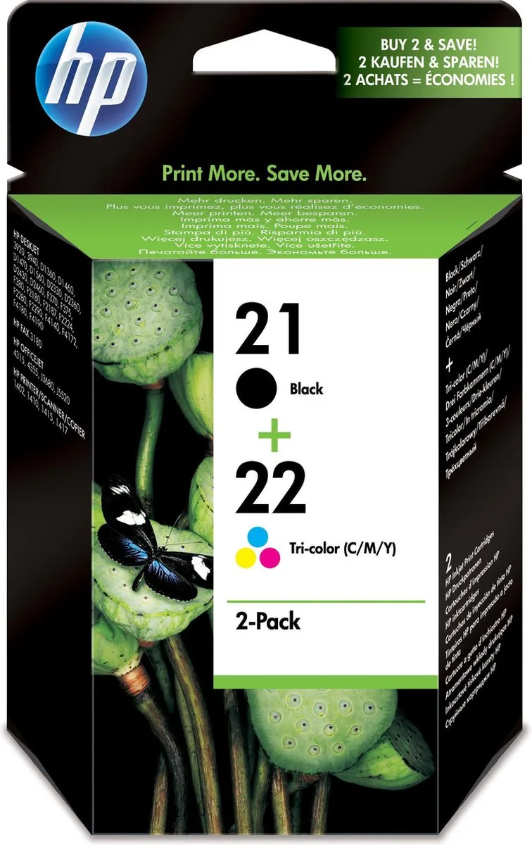 HP 21 / 22 - Inktcartridge / Zwart / Kleur / Dual-Pack de HP en 2-kleuren – photo produit