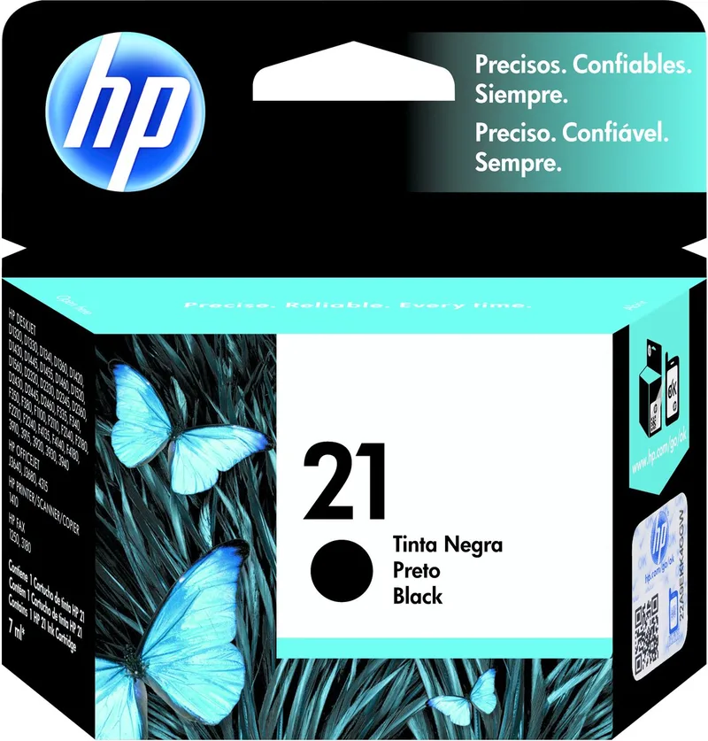 HP 21 Black Inkjet Print Cartridge inktcartridge 1 stuk(s) von HP in Schwarz – Produktfoto