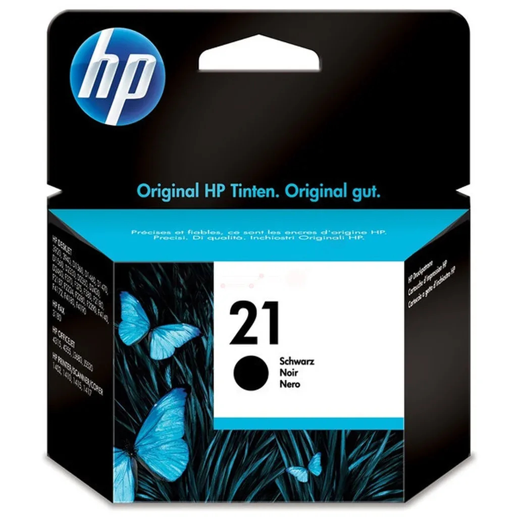 HP 21 Blækpatron sort fra HP – produktbillede