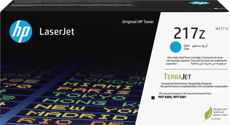 HP 217Z - Tonercartridge - Origineel - Ultra Hoge Capaciteit de HP en Cyaan – photo produit