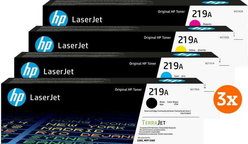 HP 219A LaserJet Toner Multipack (3 Stück) von HP – Produktfoto