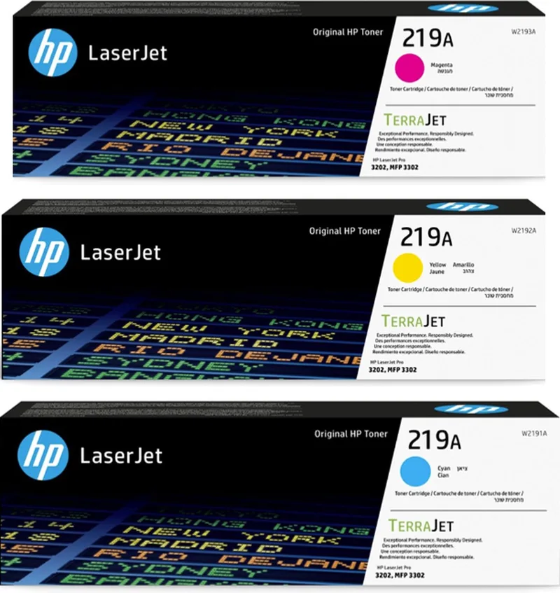 HP 219A - Tonercartridge - Origineel - Standaard Capaciteit - Rainbowkit - Cyaan/Magenta/Geel von HP in Rainbow Kit – Produktfoto