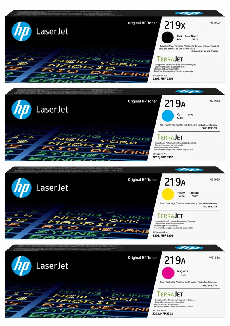 HP 219X - Originele LaserJet Tonercartridges - High Capacity - Black/Cyaan/Magenta/Geel - 4 Pack de HP en Kleur – photo produit