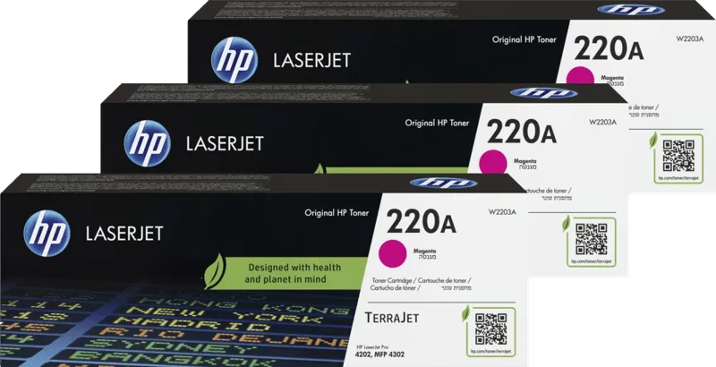 HP 220A LaserJet Toner Magenta (3 stuks) by HP – product photo