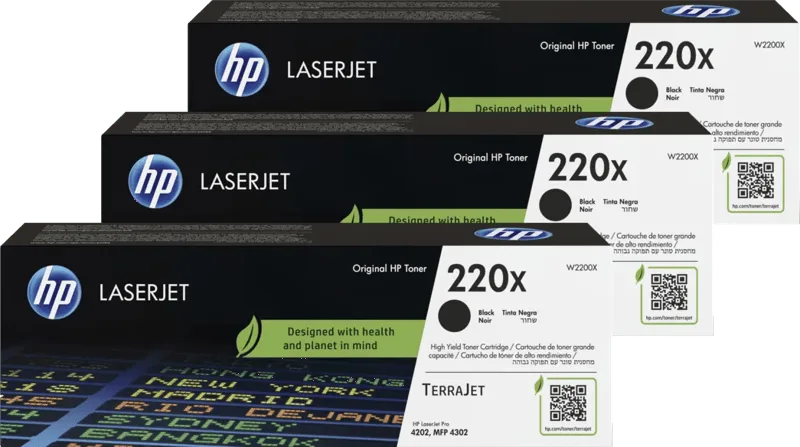 HP 220X LaserJet Toner Zwart (3 stuks) by HP – product photo