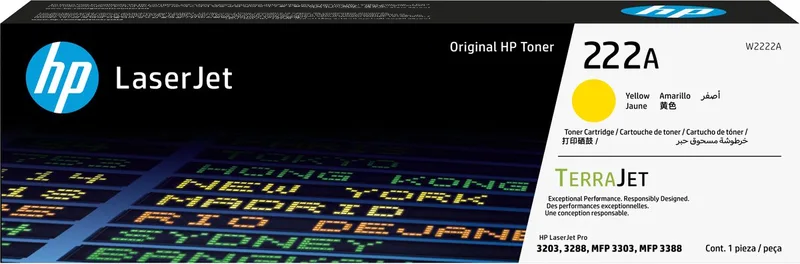 HP 222A originele gele LaserJet-tonercartridge de HP en Jaune – photo produit