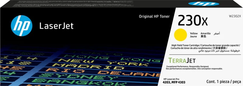 HP 230X Yellow Original LaserJet Toner Cartridge by HP in Yellow – product photo