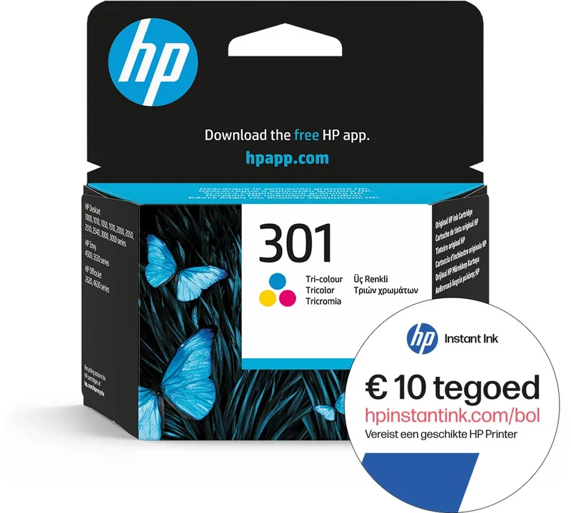 HP 301 - Inktcartridge - Origineel - Standaard capaciteit - Instant Ink tegoed de HP en Kleur – photo produit