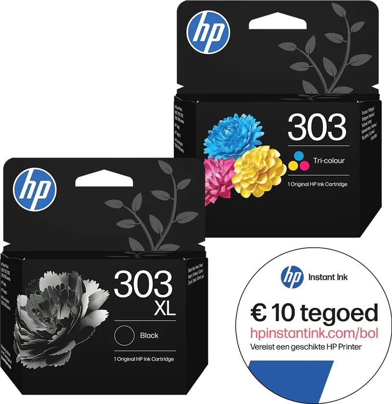HP 303 - Inktcartridge - Origineel - 303XL Zwart & 303 Kleur + Instant Ink tegoed de HP en Zwart XL – photo produit