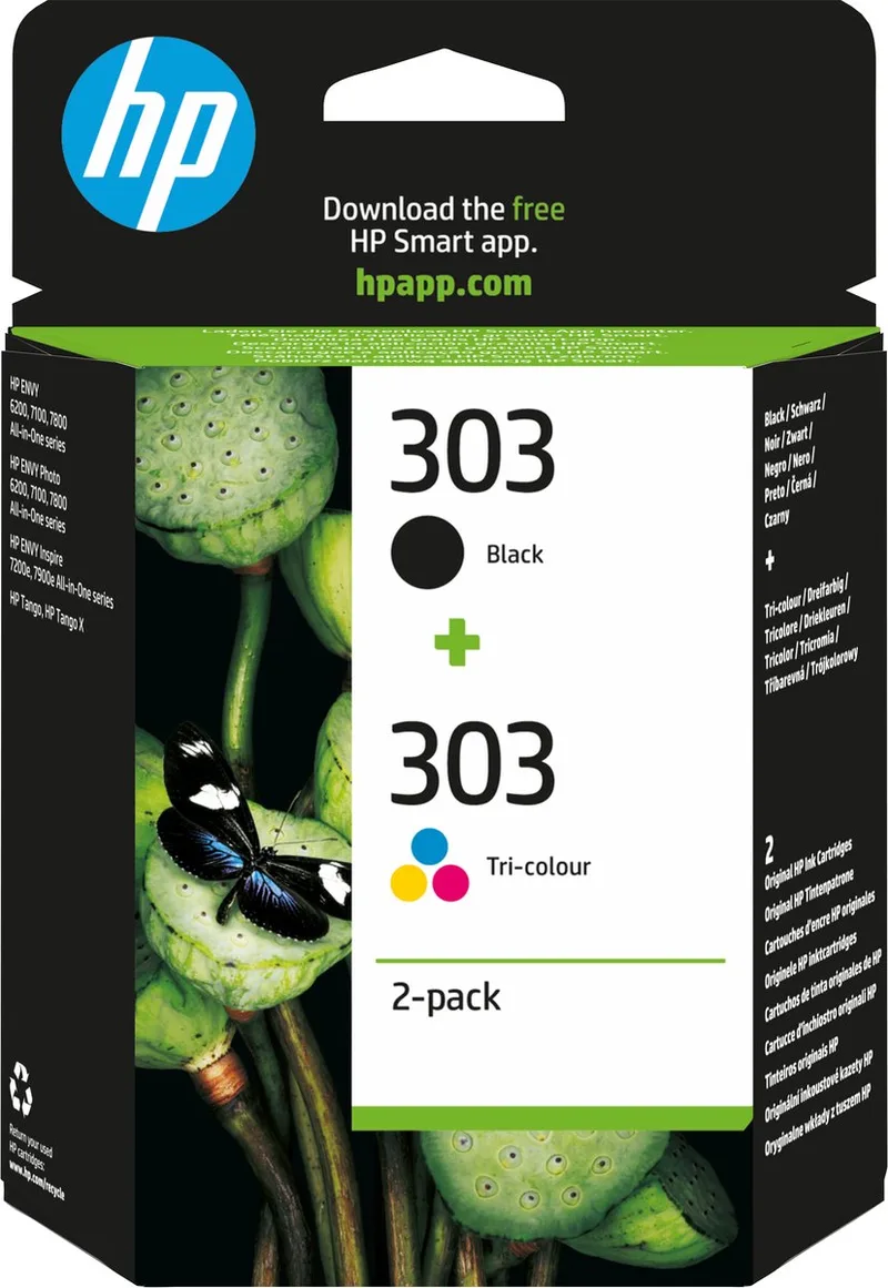 HP 303 - Inktcartridges - Origineel - Standaard capaciteit - en Zwart de HP en Kleur – photo produit