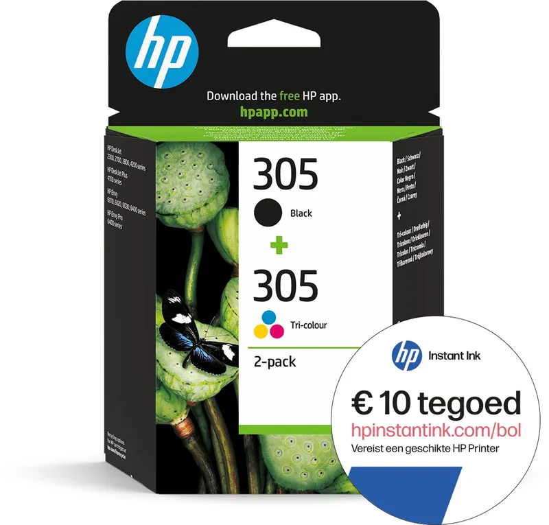 HP 305XL - Inktcartridge - Origineel - Hoge capaciteit - Kleur en + Instant Ink tegoed de HP en Noir – photo produit