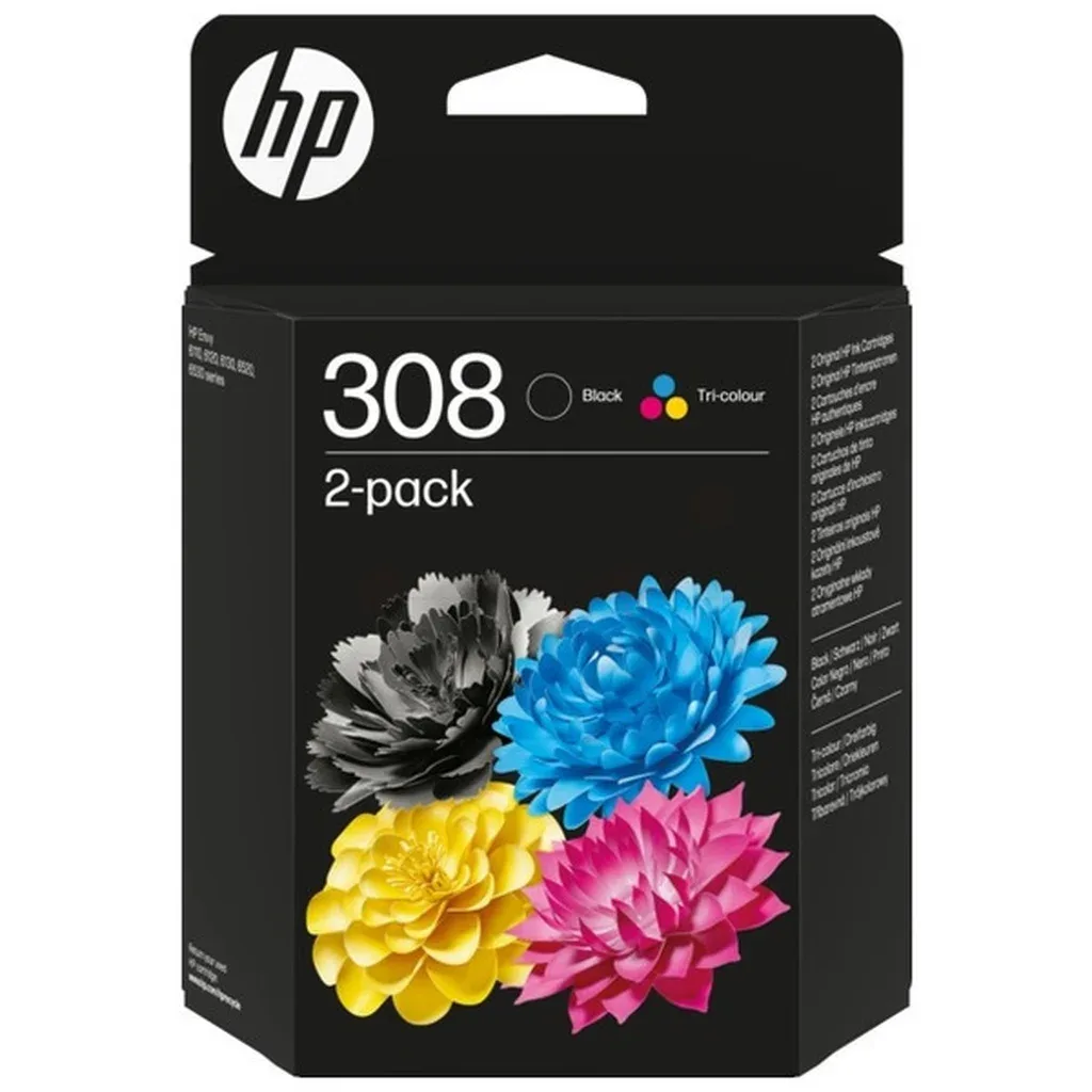 HP 308 Blækpatroner Multipack sort & farve by HP – product photo