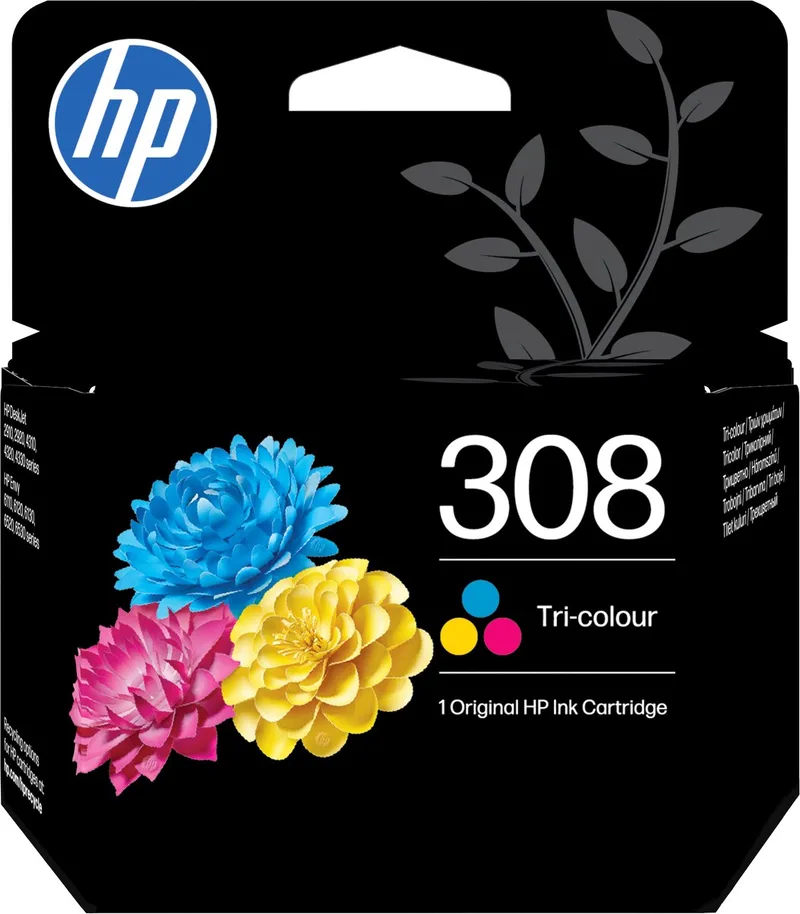 HP 308 - Inktcartridge - Origineel - Standaard capaciteit - Kleuren de HP en Kleur – photo produit